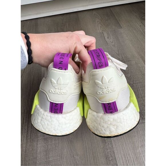 Adidas NMD R1 Boost Men’s Running Shoe Sneaker Size 9 Semi Solar White D96626 - Picture 3 of 10